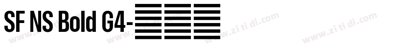 SF NS Bold G4字体转换